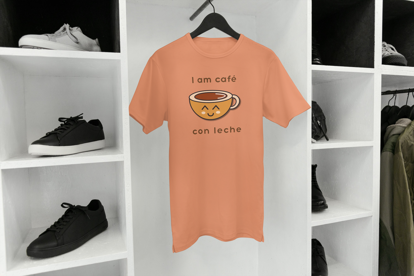 Café con Leche Smile T-shirt, Unisex