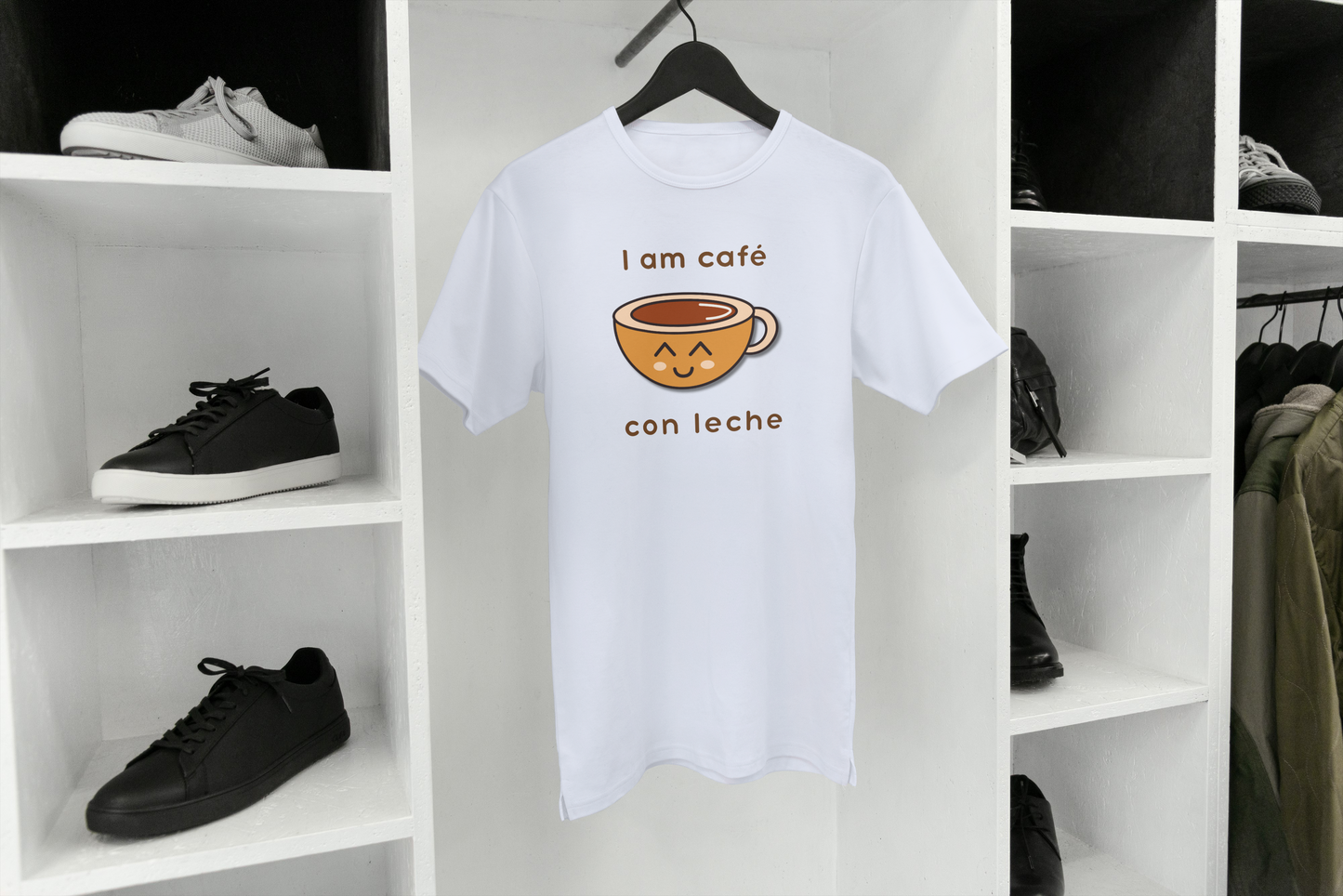Café con Leche Smile T-shirt, Unisex