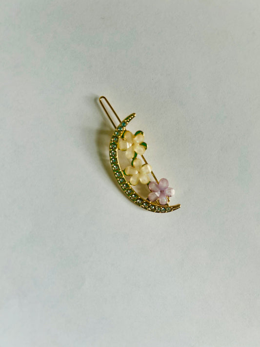 Pastel Flowers Hair Barrette